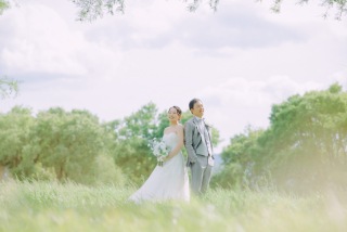 風と花と湖と•••大自然を感じながらのウェディングフォト♪【琵琶湖志那】