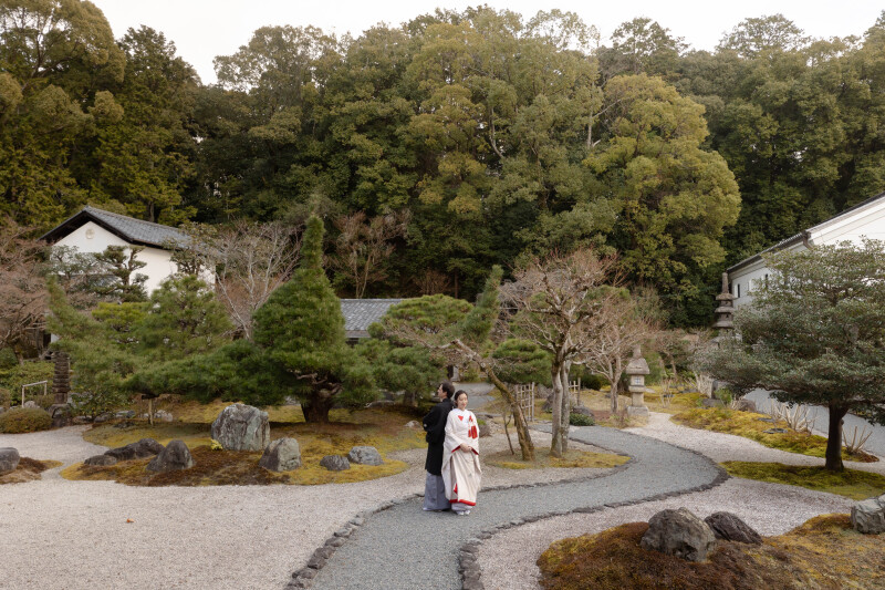 冬の金戒光明寺でかっこよく