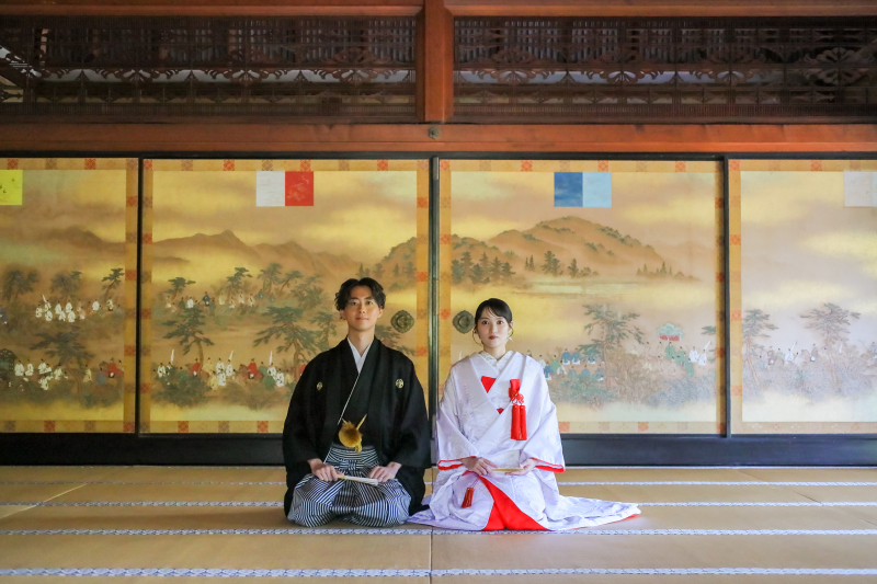 2着の着物で巡る仁和寺