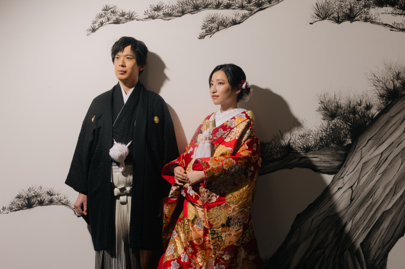 屋内庭園スタジオで2着撮影！