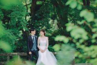 京都府立植物園で洋装ロケ