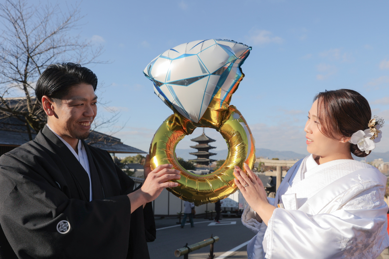 小物を使って!八坂の塔ロケーション