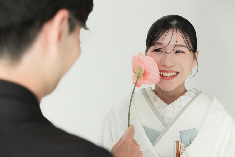 和装でスタジオ撮影