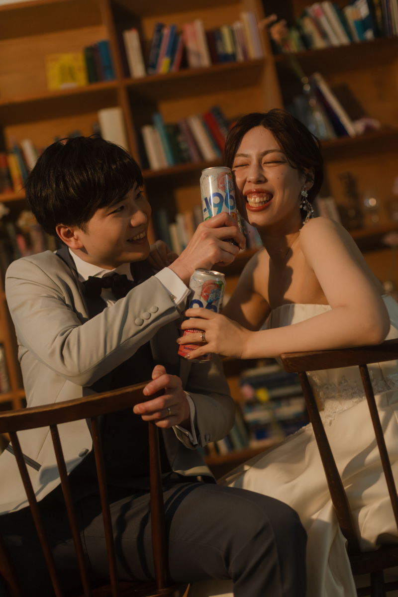 ハウススタジオで二人の好きなものを持ち寄って