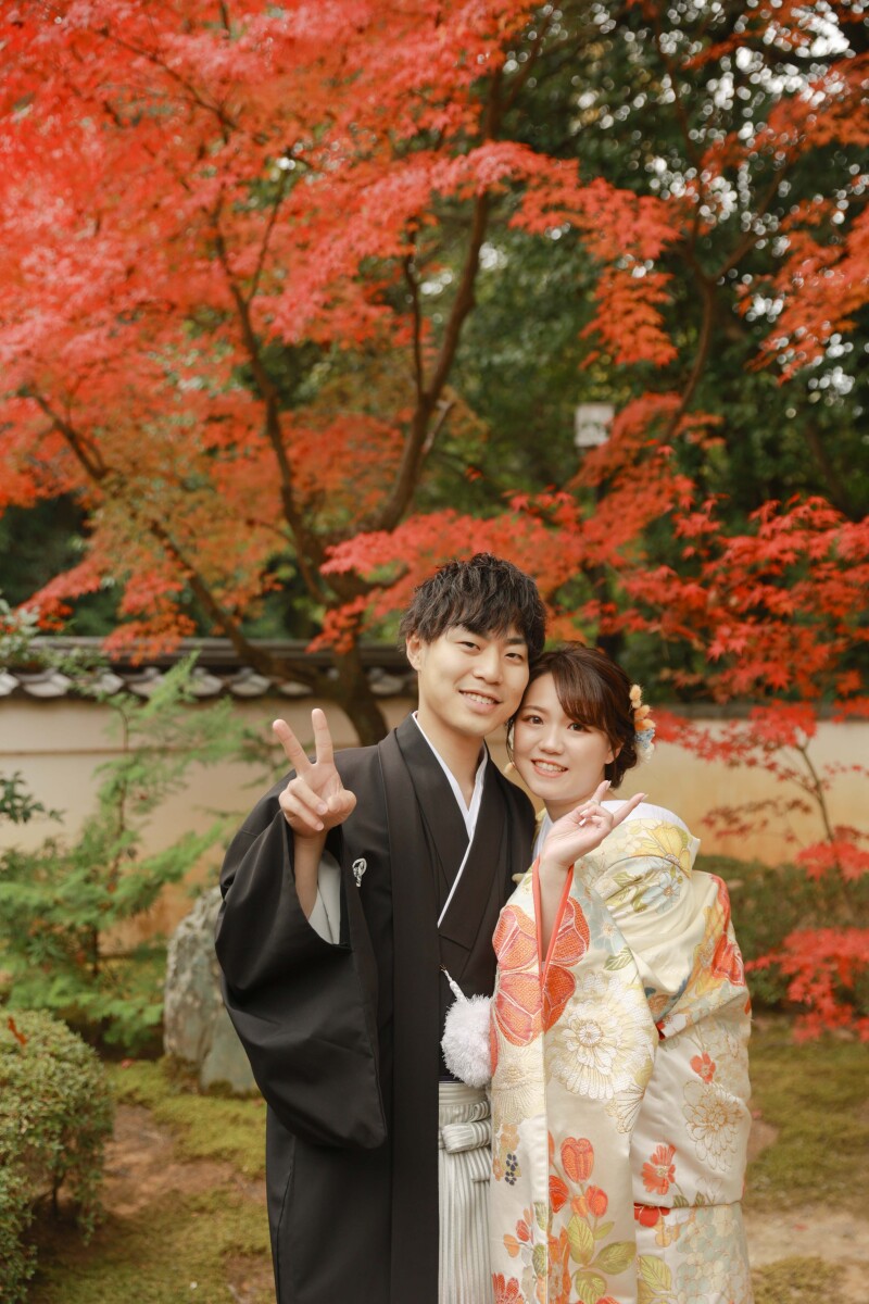 紅葉和装　泉涌寺ロケーション