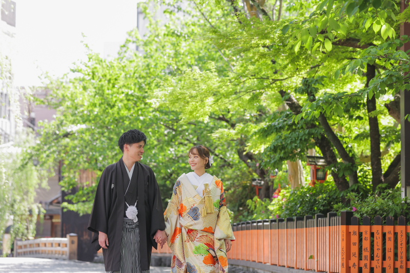 新緑の祇園で和装ロケーション♪