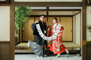 お茶目な撮影を屋内庭園で♪