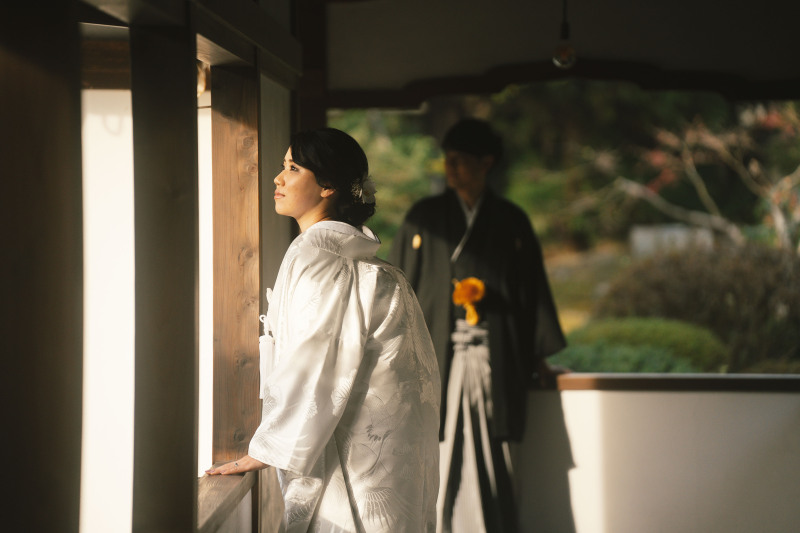 冬の随心院で和装ロケーション