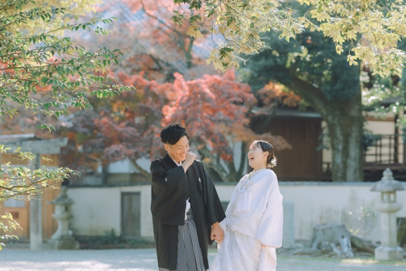 大覚寺のロケーション!笑顔が絶えない前撮り撮影♪