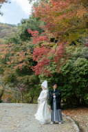 彩り豊かな嵐山での撮影