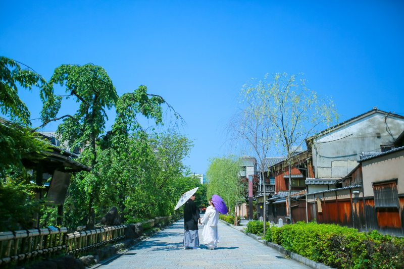 新緑美しい京都で、思い出に残るお写真を