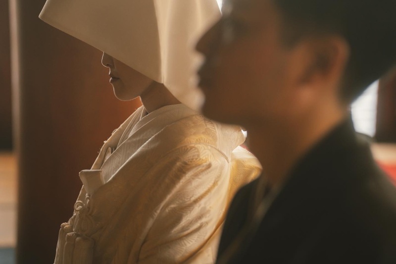 白無垢と綿帽子