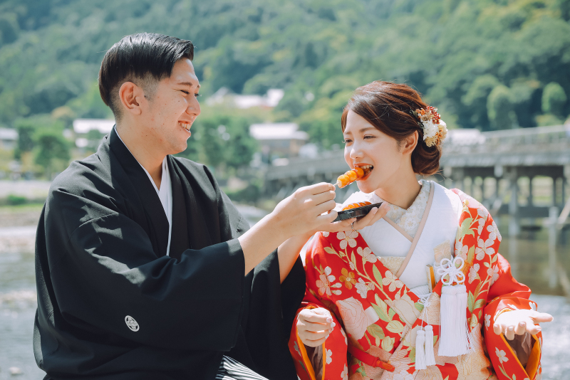嵐山でお二人らしくも楽しい前撮りを！