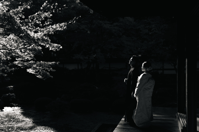 秋の京都で和装のフォトウェディング