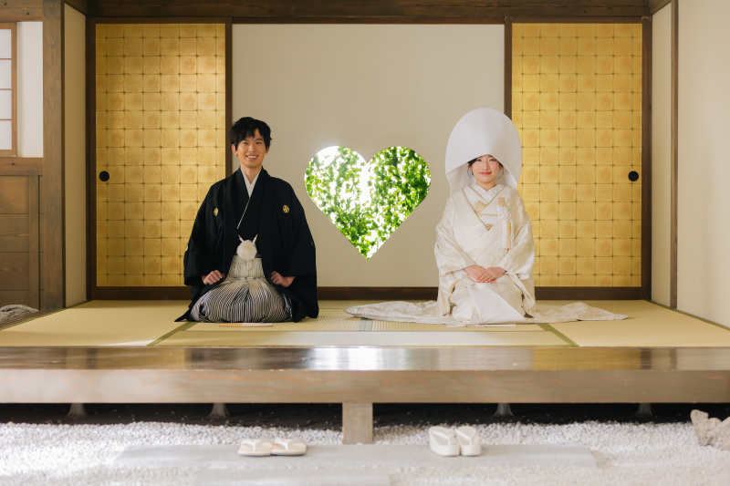 屋内庭園スタジオで2着撮影！