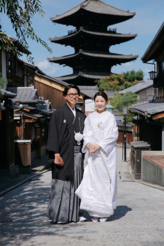 お子様の笑顔も溢れる♪八坂での撮影!!