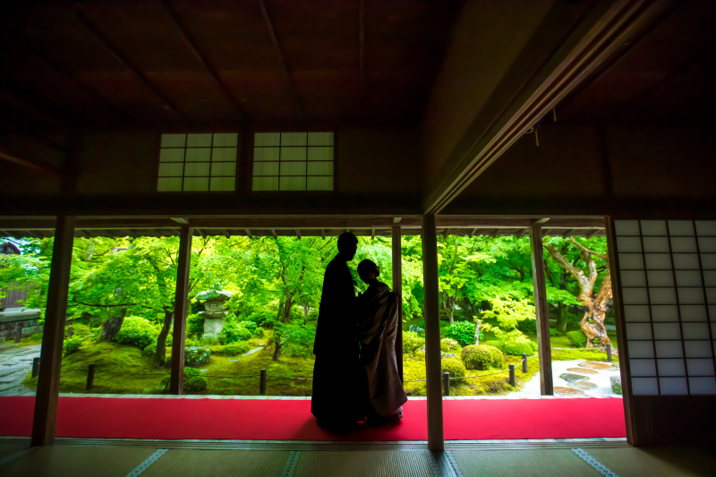 雨の日も特別な一枚に 〜圓光寺での和装ウェディングフォト〜