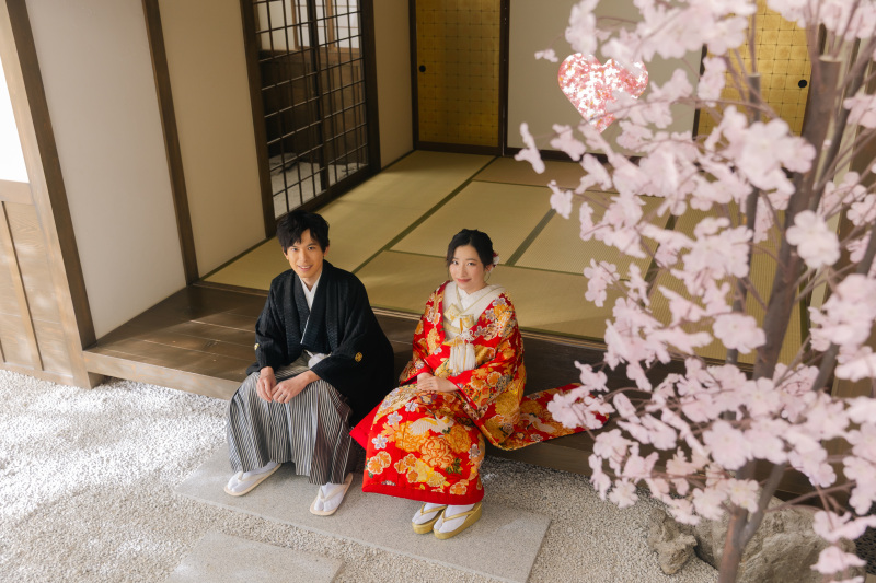 屋内庭園スタジオで2着撮影！