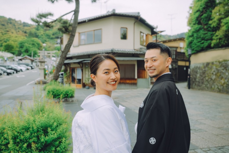 グリーン✖️白無垢✖️八坂は素敵にきまっている!!^^