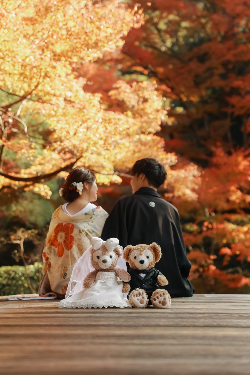 紅葉和装　泉涌寺ロケーション