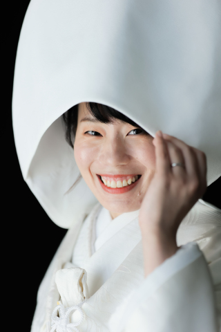 白無垢綿帽子で「屋内庭園」＾＾