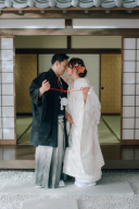 まるで本物の庭園で和装撮影