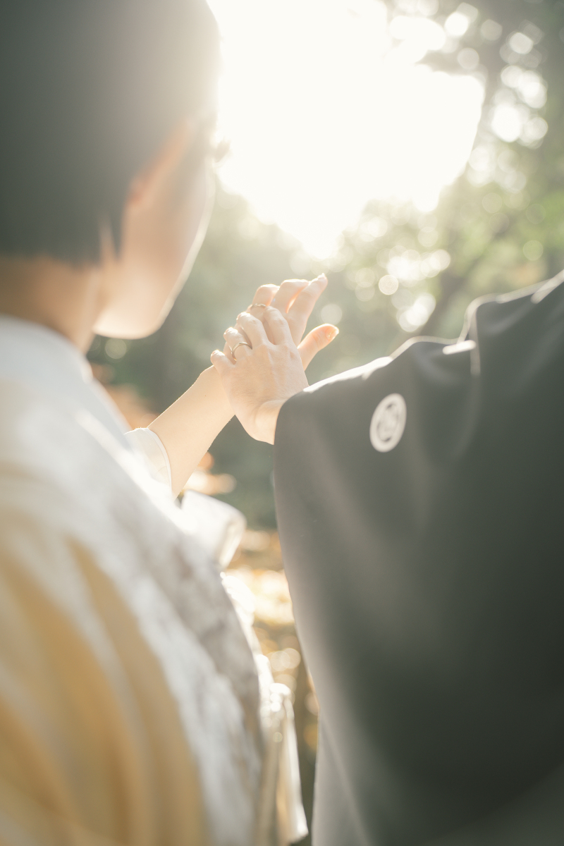 白無垢と綿帽子