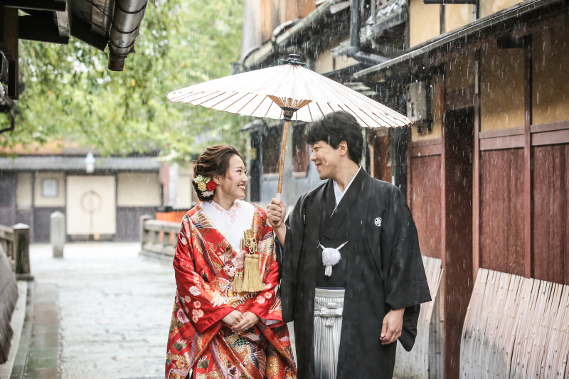 梅雨時でも、京都のロケは綺麗です!!