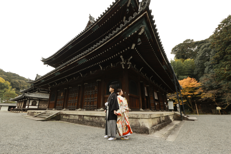 紅葉和装　泉涌寺ロケーション