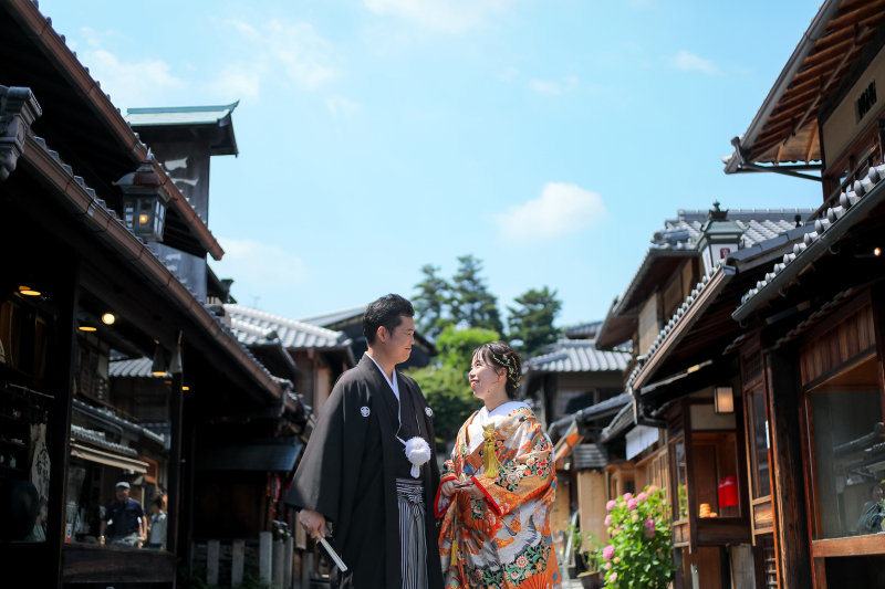 紫陽花と青空