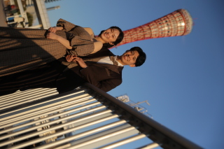 夕暮れのハーバーランドロケーション