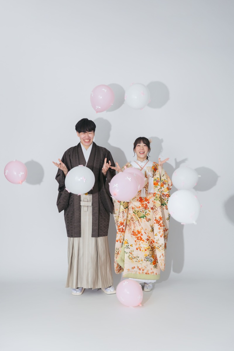 無地の背景で自由に撮影