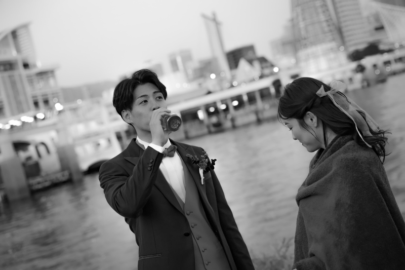 夕方のハーバーランドロケーション