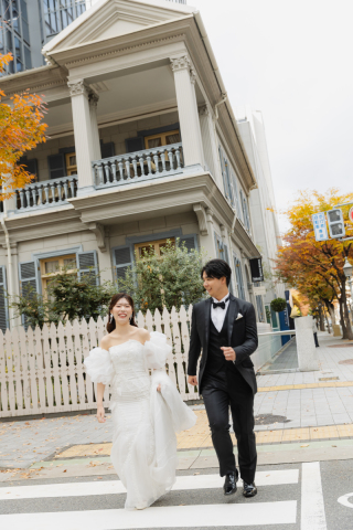 季節を感じる居留地撮影