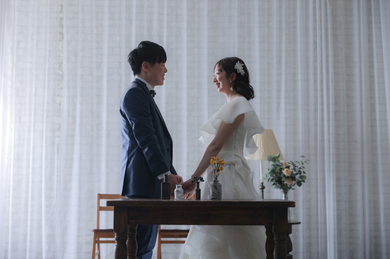 ウエディングドレスもカラードレスも楽しむ!!スタジオ前撮り