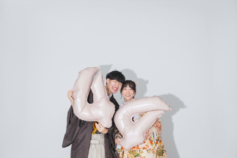 無地の背景で自由に撮影