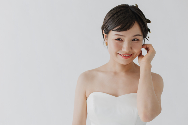 ショートヘアの新婦様