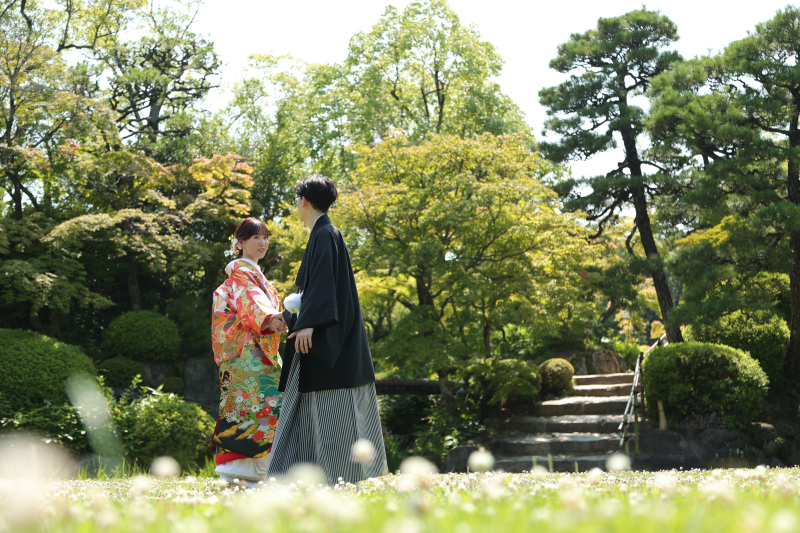 新緑の日本庭園
