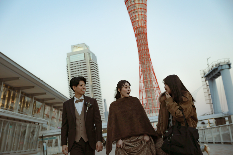 夕方のハーバーランドロケーション