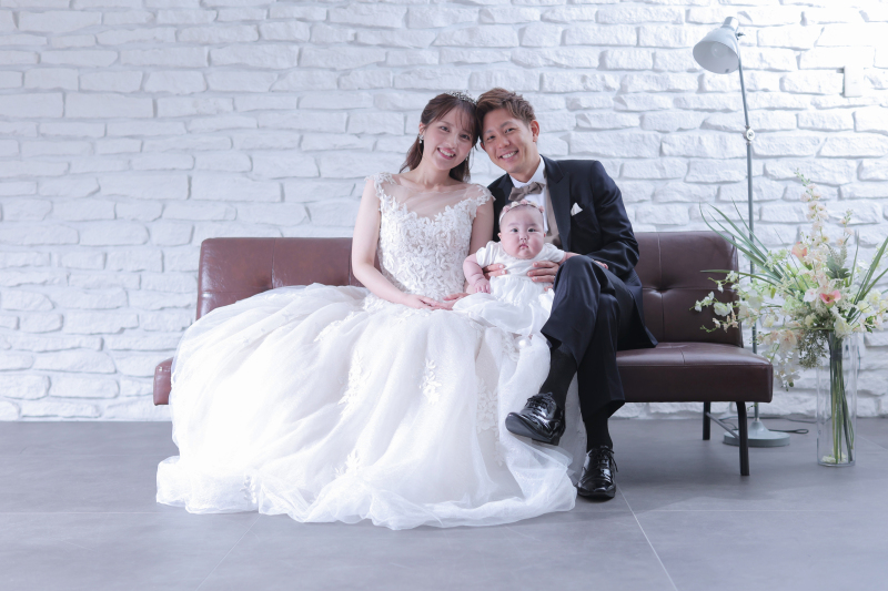 スタジオでお子様と一緒に