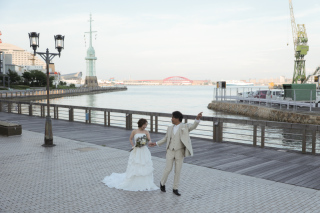 ハーバーランド夜のロケーション☆*:.。.