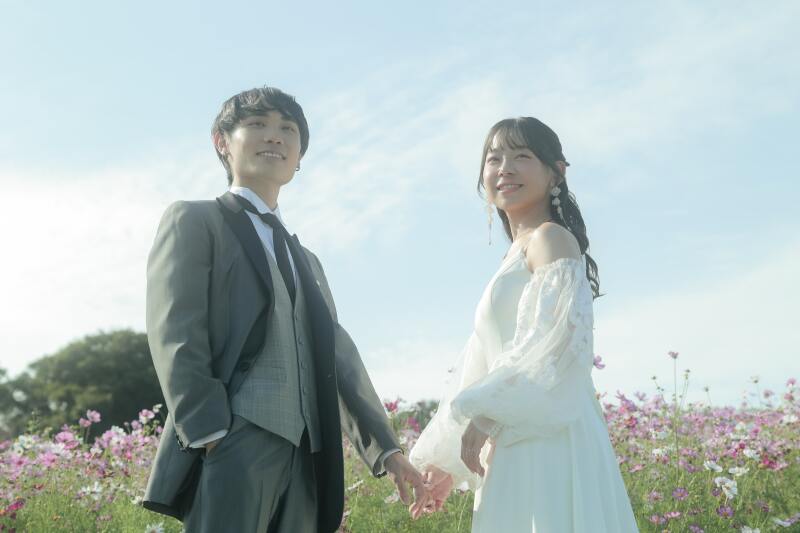 「淡路島花さじきでのロケーションフォト〜馬と花と青空に包まれて〜」