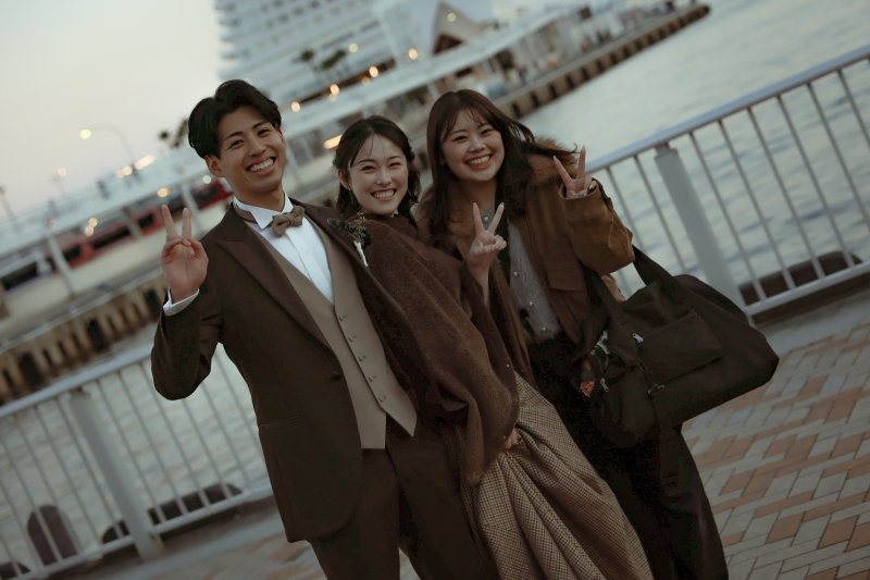 夕方のハーバーランドロケーション