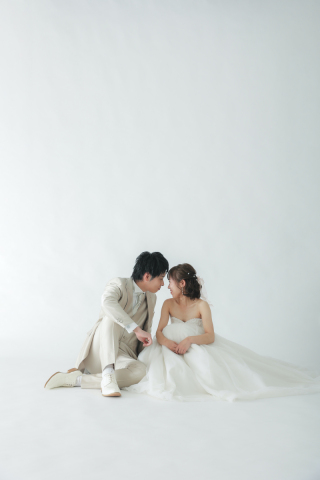 シンプルなスタジオ撮影