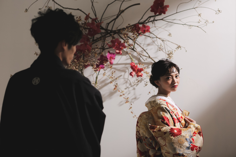 11月限定デザイン!生花で彩る結婚写真