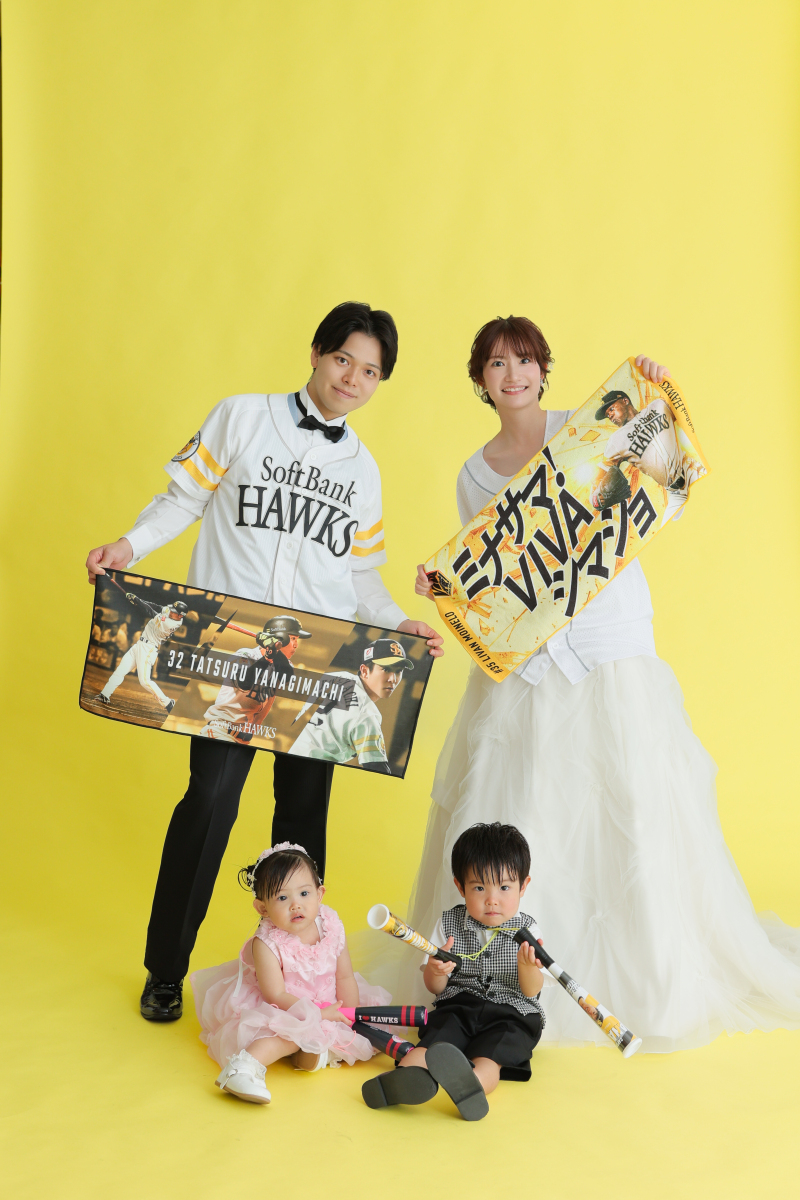 スタジオにて◎笑顔いっぱい！野球大好き！！ご家族揃って！！！楽しい撮影(^^)♡