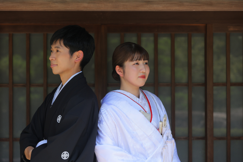 緑輝く大濠日本庭園で和装撮影♪