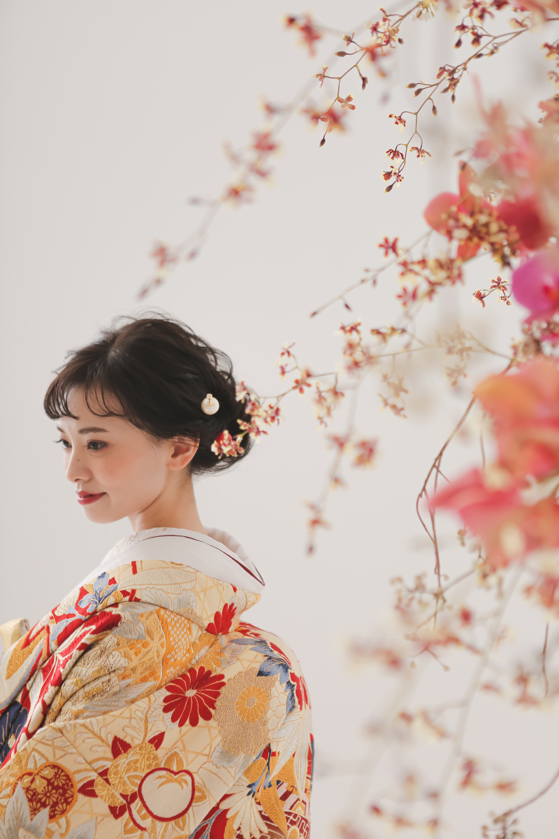 11月限定デザイン!生花で彩る結婚写真