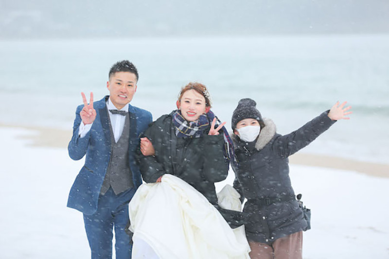 雪と糸島。