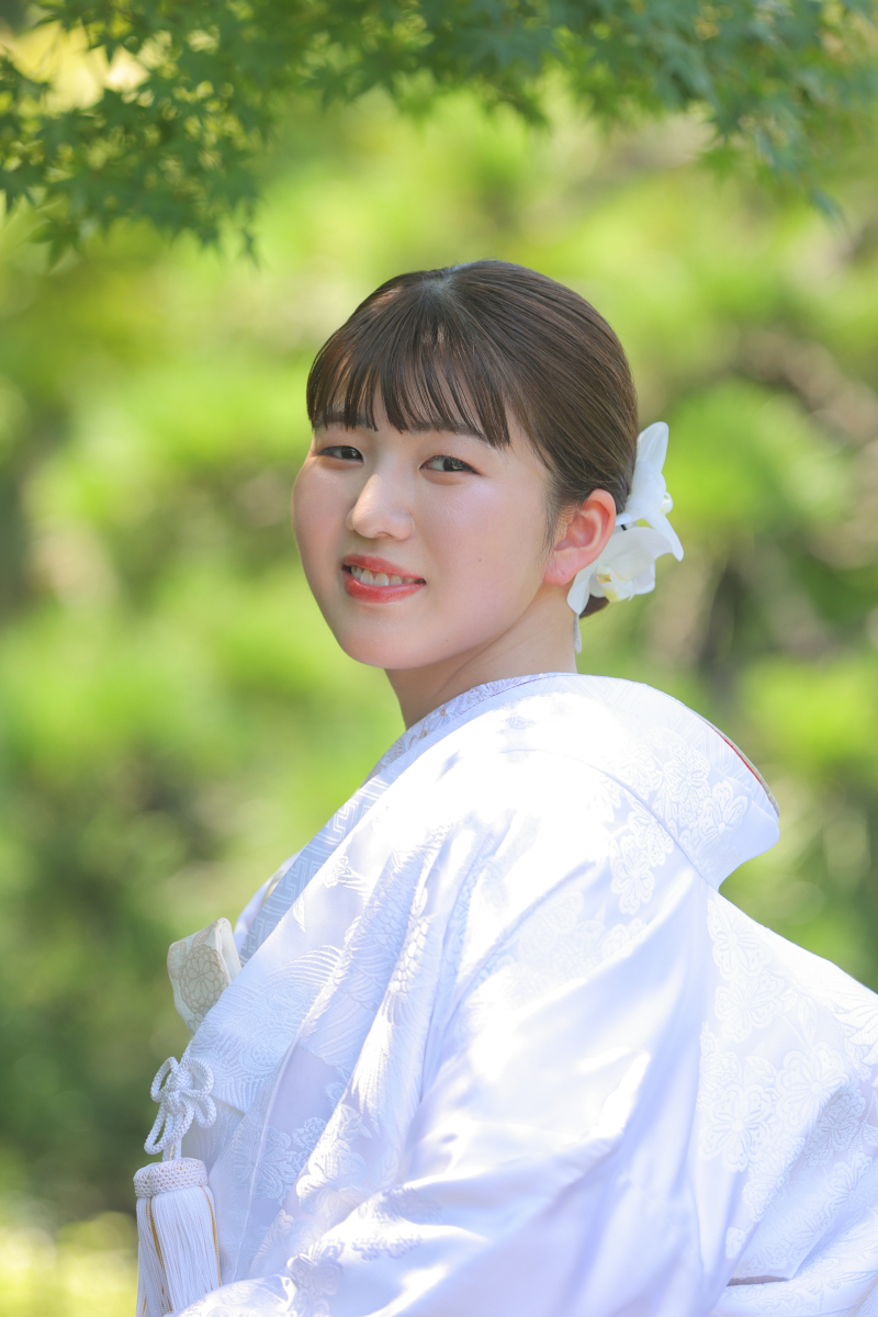緑輝く大濠日本庭園で和装撮影♪